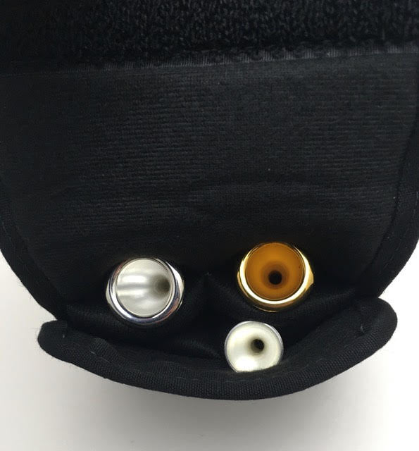 Horn Double Mouthpiece Pouch in Leather