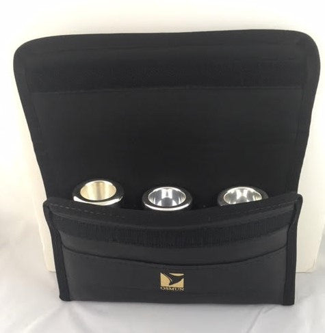 Triple Trombone Mouthpiece Pouch in Leather