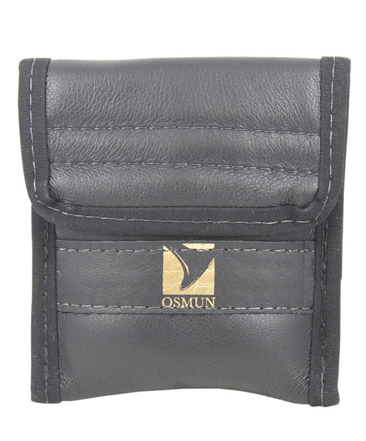 Horn Double Mouthpiece Pouch in Leather