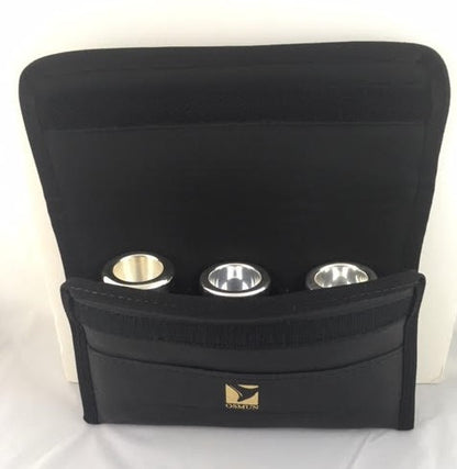 Triple Trombone Mouthpiece Pouch in Leather